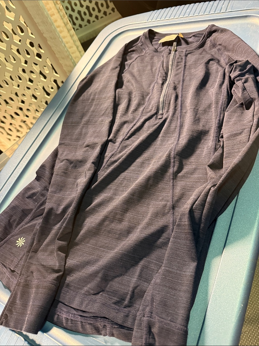 Athleta Men's Quarter-Zip Performance Pullover - Charcoal Gray